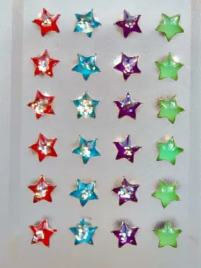 Clous d'Oreilles Étoiles: Choisissez Votre Couleur Brillante!