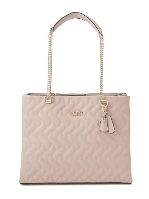 Guess Eco Mai Sac Shopping À Bandoulière Bois De Rose - Achetez À Prix Outlet!