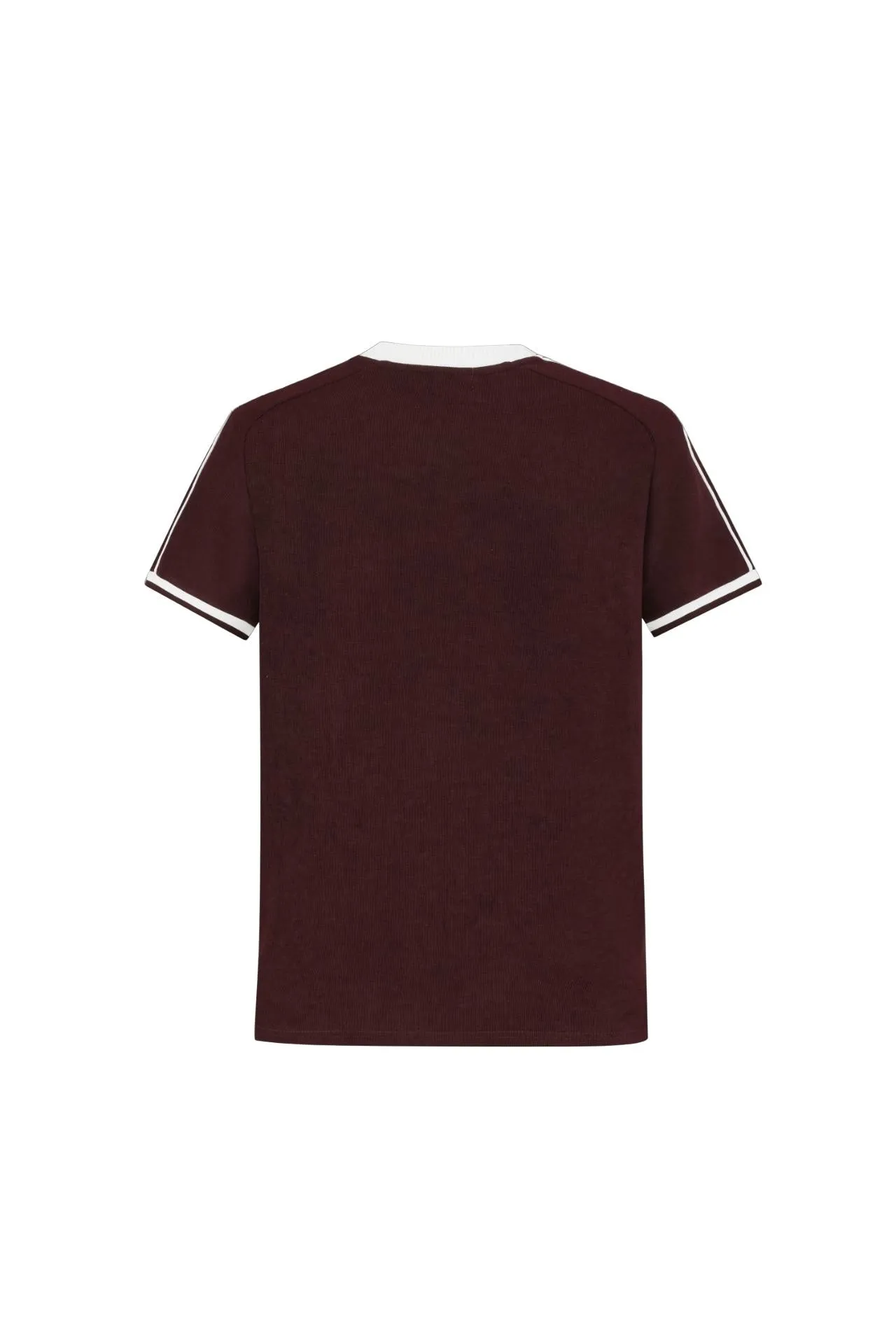 T-shirt cotelé style baseball