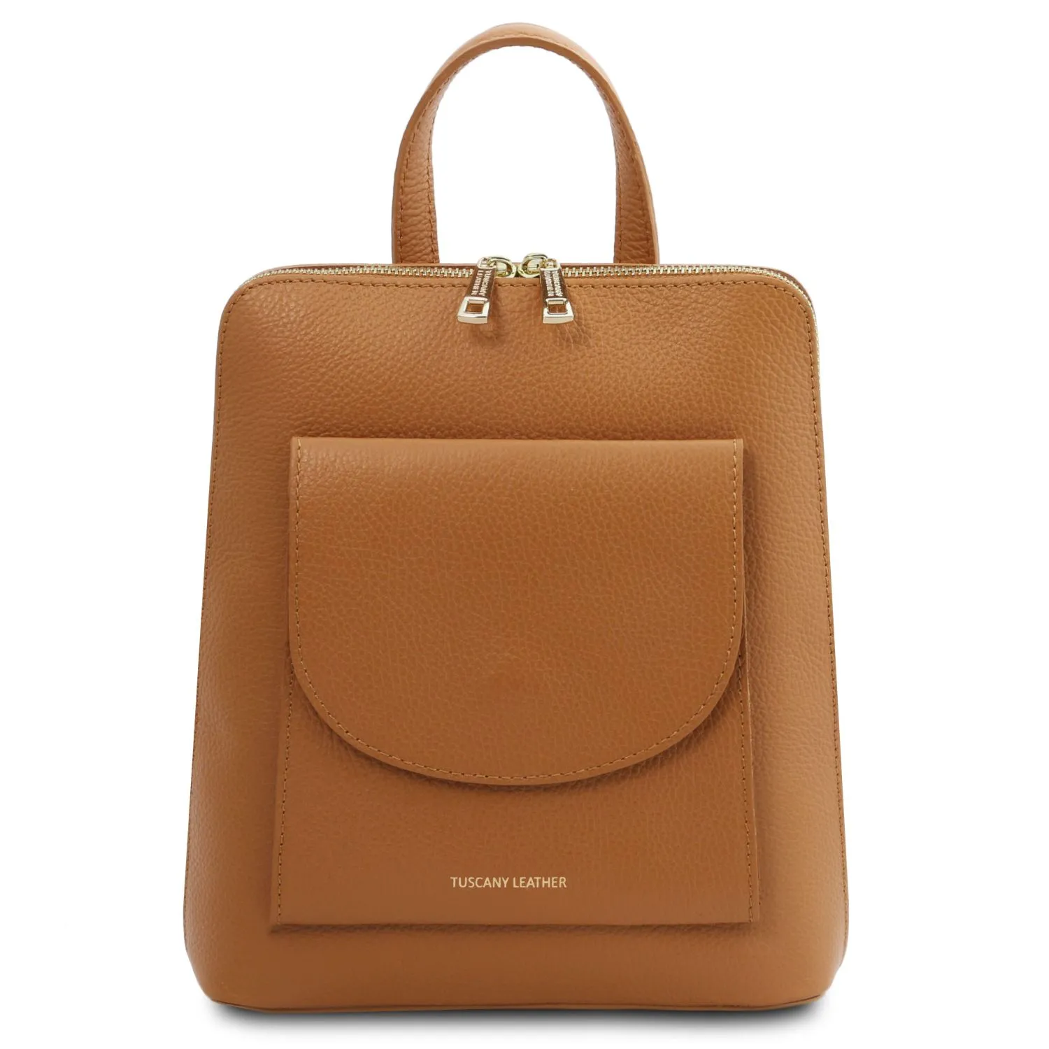 TL Bag Petite sac à dos en Cuir Pour Femme Cognac TL142092